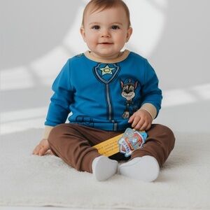 Paw Patrol Kids Pajama Set - Blue and Tan. New with tags.